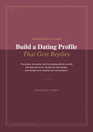 Cover of Build a Dating Profile That Gets Replies
