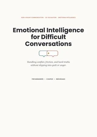 Cover of Emotional Intelligence for Difficult Conversations