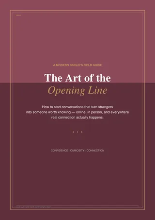 Cover of The Art of the Opening Line