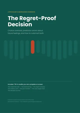 Cover of The Regret-Proof Decision