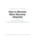 Cover of How to Become More Securely Attached